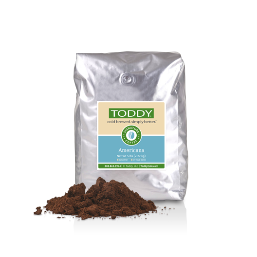 Five pound bag of Ground Toddy cold brew coffee in Americana flavor