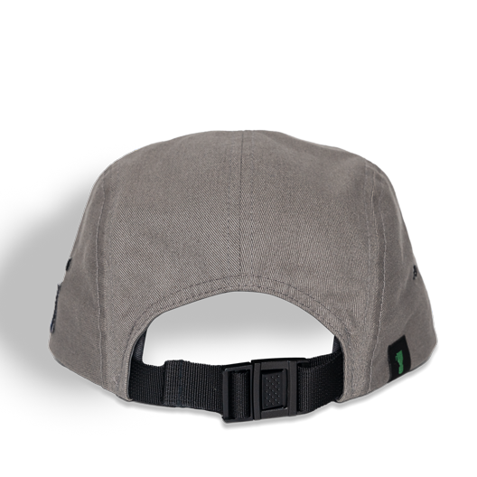 Toddy Camper Hat in Gray from the back on white background