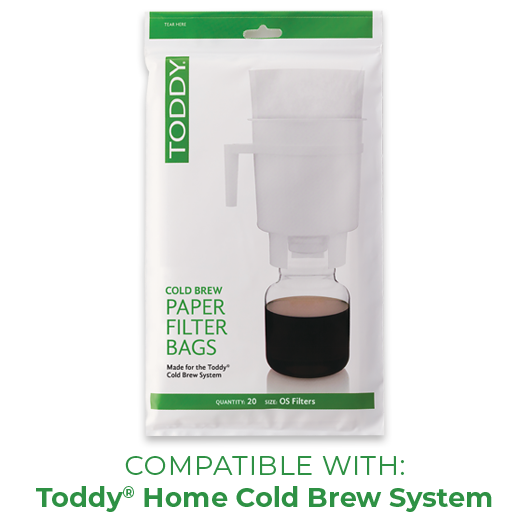 close up shot of Toddy cold brew system paper filters in a set of 20