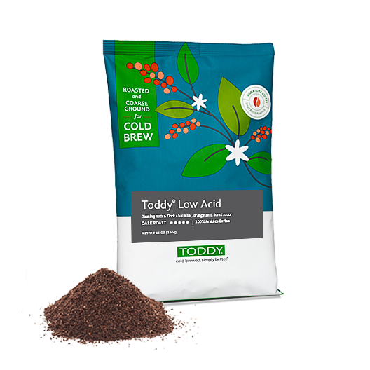 Twelve Ounce bag of Toddy cold brew coffee in Low Acid  flavor