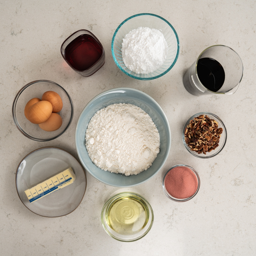 Ingredients for Toddy Blackberry Wine Coffee Cake	